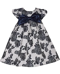 Bonnie Baby Girls Trapeze Oversized Bow Party Dress