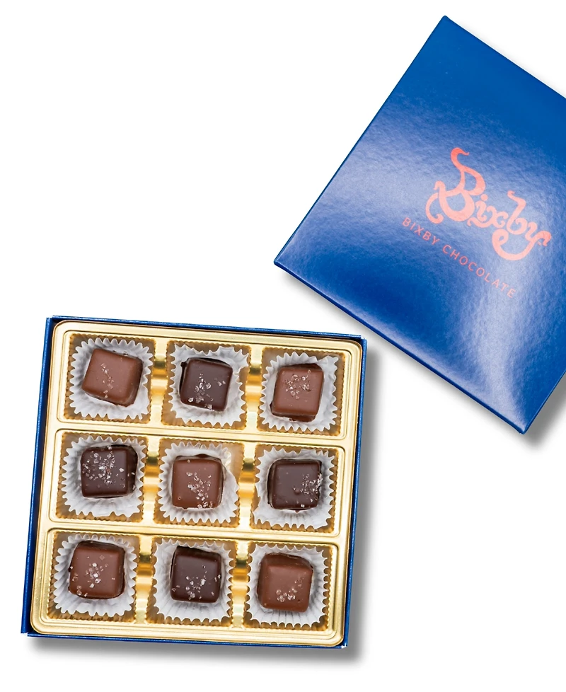 Bixby Chocolate Sea Salted Caramel Gift Box Dark Chocolate, 18 Pieces