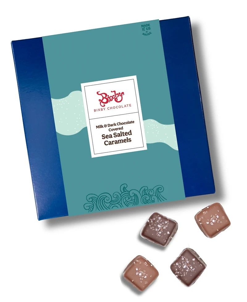 Bixby Chocolate Sea Salted Caramel Gift Box Dark & Milk Chocolate, 50 Pieces