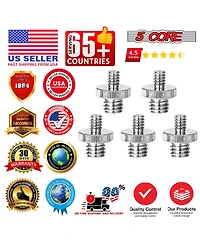 5 Core 3/8 to 1/4 Adapter 5Pcs Camera Mount Durable Tripod Screw Adapter for Dslr Monopod Microphone