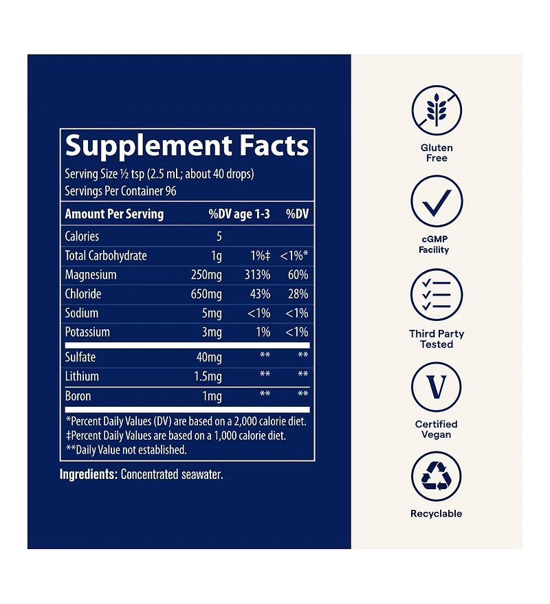 Trace Minerals ConcenTrace Trace Mineral Drops - Liquid Supplement for Bone & Joint Support