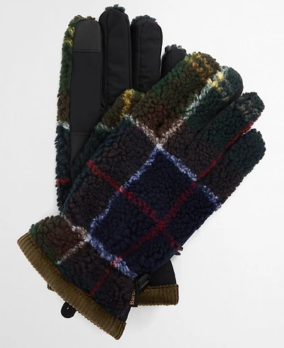 Barbour Men's Field Tartan Fleece Waterproof Gloves