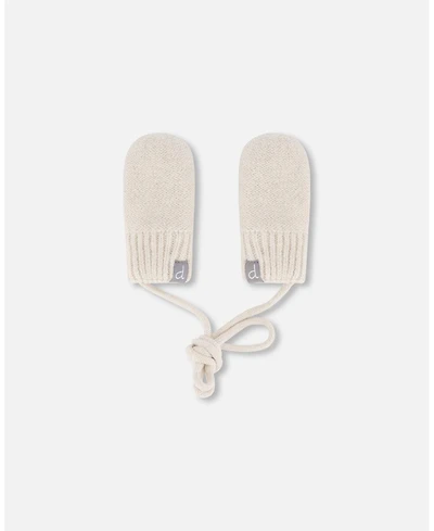 Deux par Baby Unisex Infant Knit Mittens Off-White 