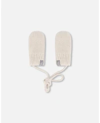 Deux par Baby Unisex Infant Knit Mittens Off-White 