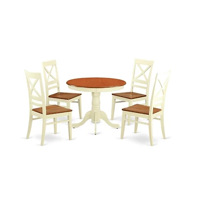 East West Furniture 5 Pc Table set for 4-Kitchen dinette Table and 4 Kitchen Chairs