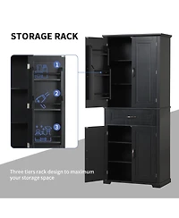 Casainc Bathroom Storage Cabinet with Doors and Drawer, Multiple Spaces, Adjustable Shelf