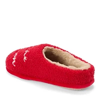 Dearfoams Women's Holiday Novelty Red Bows Clog Slipper