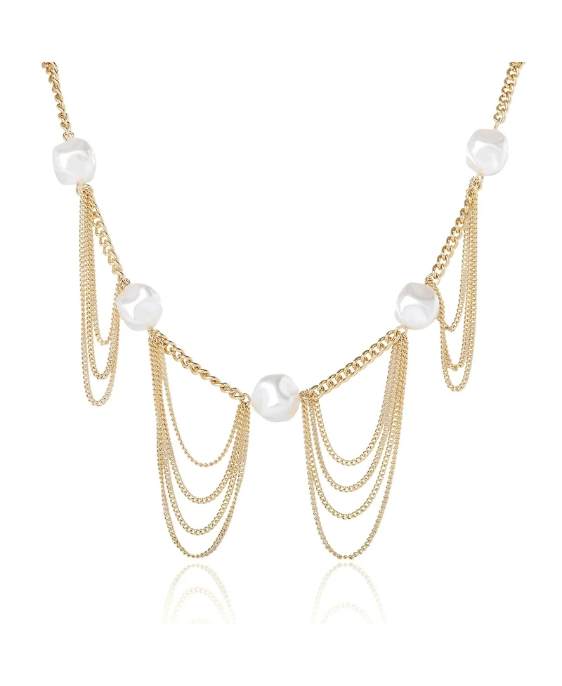Bcbg Oversized Pearl Chain Necklace