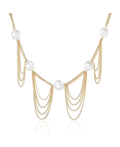 Bcbg Oversized Pearl Chain Necklace