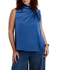Eloquii Women's Asym Draped Top