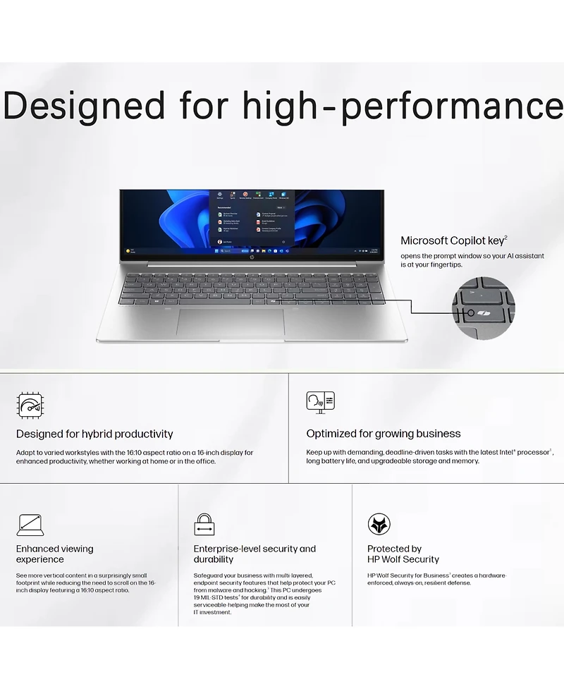 Hp ProBook 460 16" Business Traditional Laptop Intel Core Ultra 5 125U 8GB Ram Intel Graphics 256GB Ssd Storage Windows 11 Pro Fhd+ 60Hz