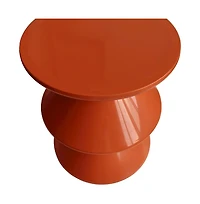 LeisureMod Aura Modern Plastic Side End Table, Indoor/Outdoor Use, Brown