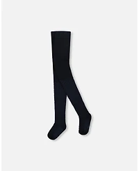 Deux par Deux Baby Girl Knit Tights Navy Blue - Baby