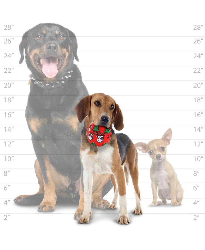 Mighty Medium Ball Christmas, Durable Squeaky Christmas Dog Toy