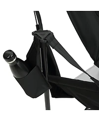 Hammock Camping Chair, Folding Portable Rocking Chair, Aluminum Alloy Adjustable Back Swinging Chair with Pillow Cup Holder, Recliner with Carry Bag f