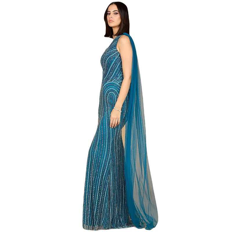Lara Women's One Shoulder Fitted Gown