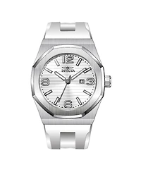 Invicta Men's 45774 Huracan Quartz 3 Hand Silver Dial Watch