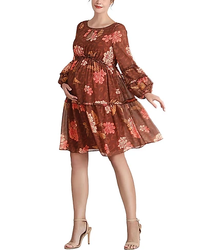 kimi + kai Women's Annie Chiffon Maternity Dress