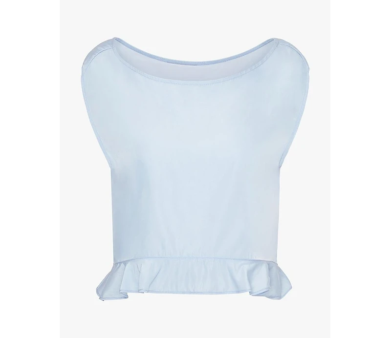WeWoreWhat Boat Neck Ruffle Top