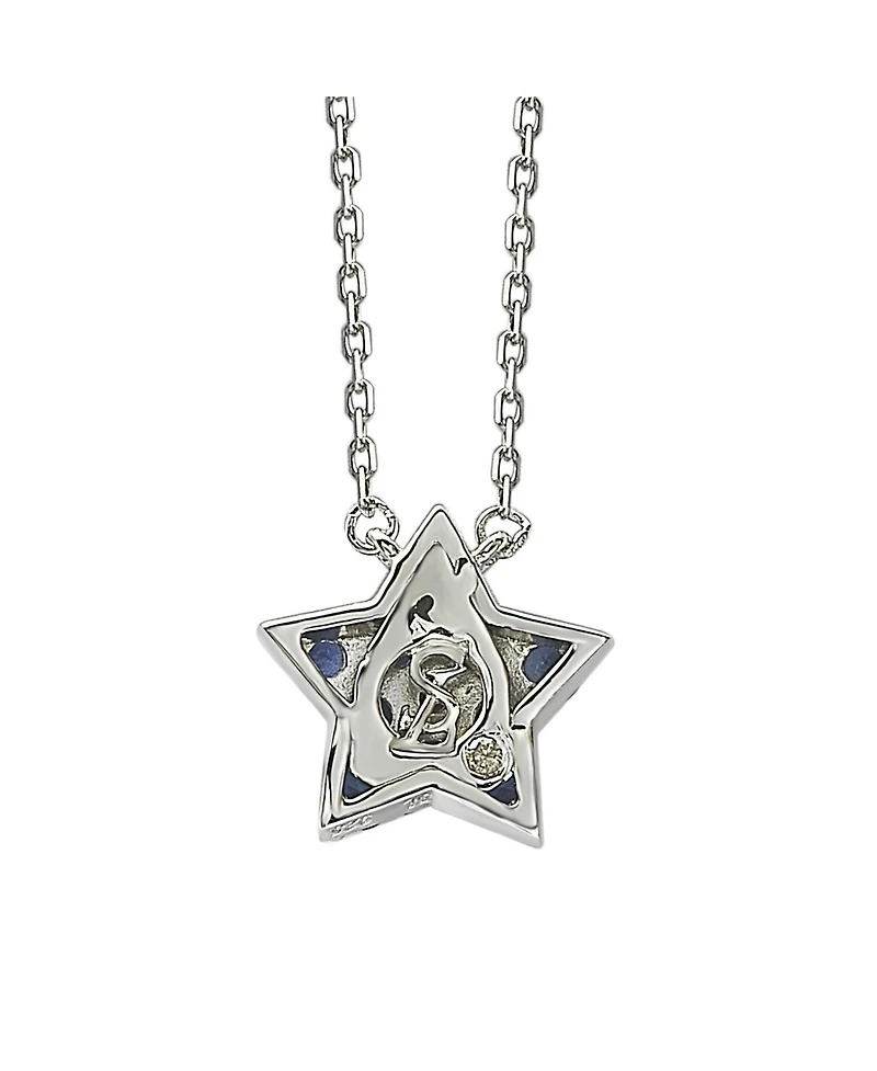 Suzy Levian Sterling Silver Sapphire Star Necklace