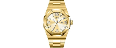 Invicta Men's 45782 Huracan Quartz 3 Hand Gold Dial Watch