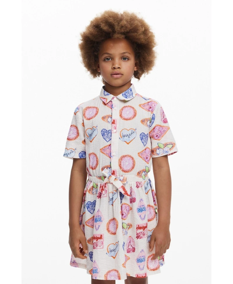 Desigual Girls's Shirt dress stamps