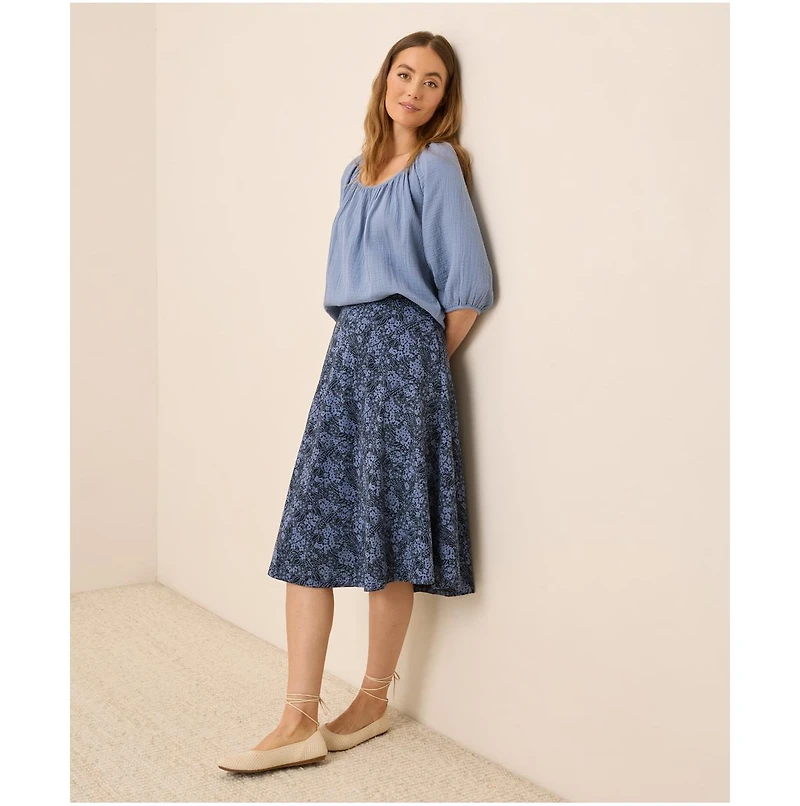 Pact Women's Fit & Flare Midi Skirt