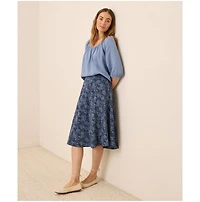 Pact Women's Fit & Flare Midi Skirt