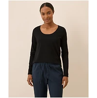 Pact Women's Organic Cotton Softspun Long Sleeve Scoop Neck Tee