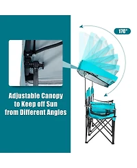 Portable Folding Camping Canopy Chair with Cup Holder