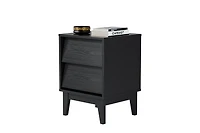 Casainc Storage Cabinet with Bevel Design End Tabloe Set of 2