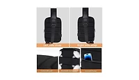 14-16 inch Sling Bag for Men,Black Crossbody Bag with Usb Charging Port Fits 10.2inch iPad, Casual Daypack(Black)