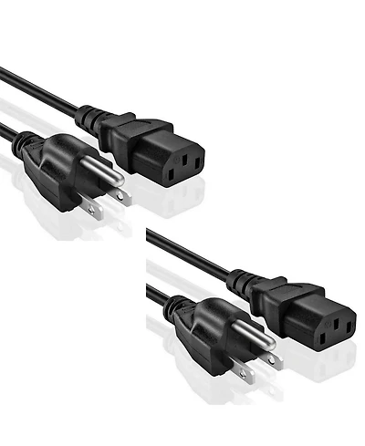 5Core Ac Power Cord 10Ft 2 Prong Us Male to Female Extension Adapter 16AWG/2C 125V 13A