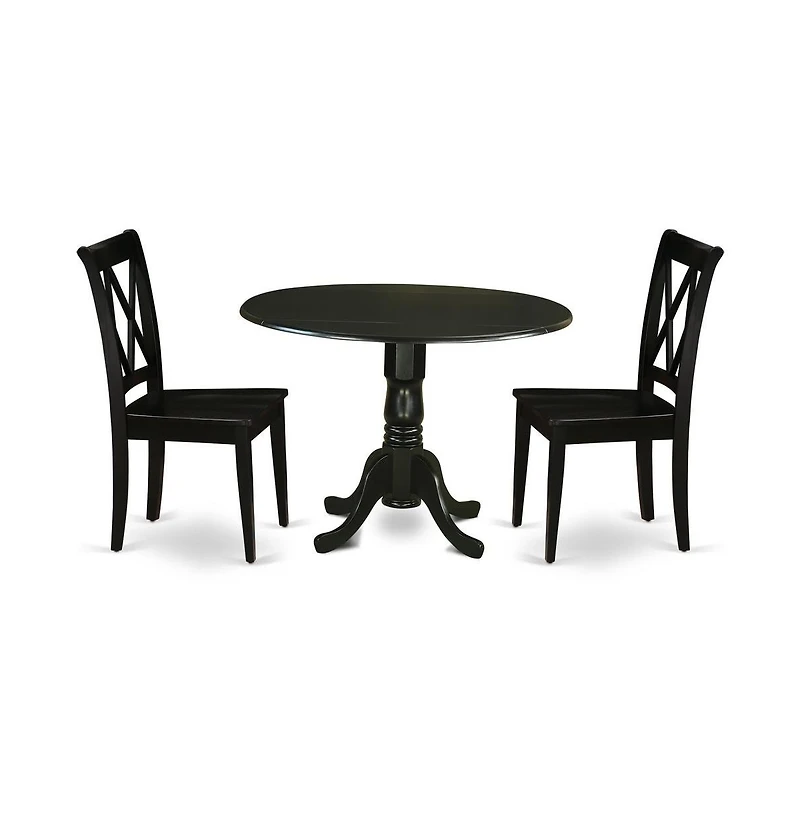 East West Furniture Dining Room Set Black