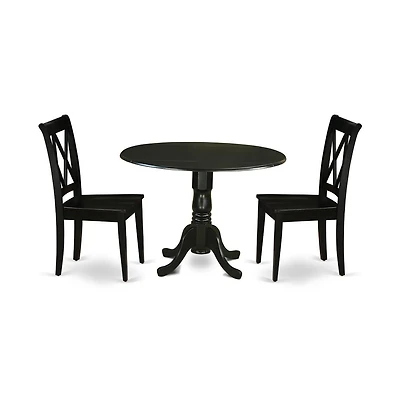 East West Furniture Dining Room Set Black