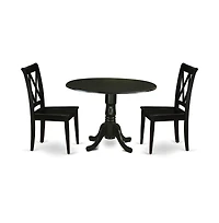 East West Furniture Dining Room Set Black