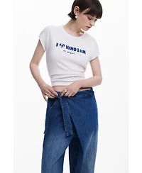 Desigual Women's Baggy wrap-style jeans