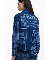 Desigual Women's Palm tree denim jacket