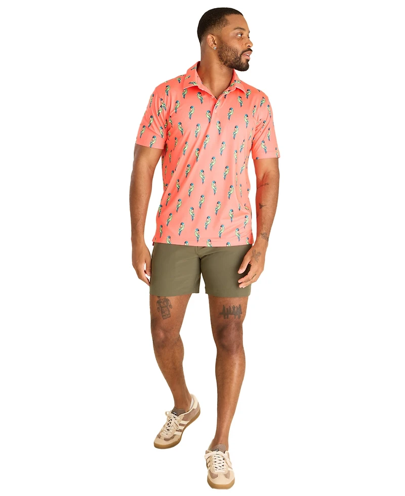 Chubbies Men's The Talk Of Tropics Performance Polo Shirt