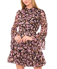 CeCe Women's Tiered Shirt Dress