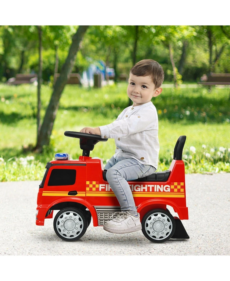 Akiudex Kid's Ride-On Push Car with Storage and Backrest for Toddlers