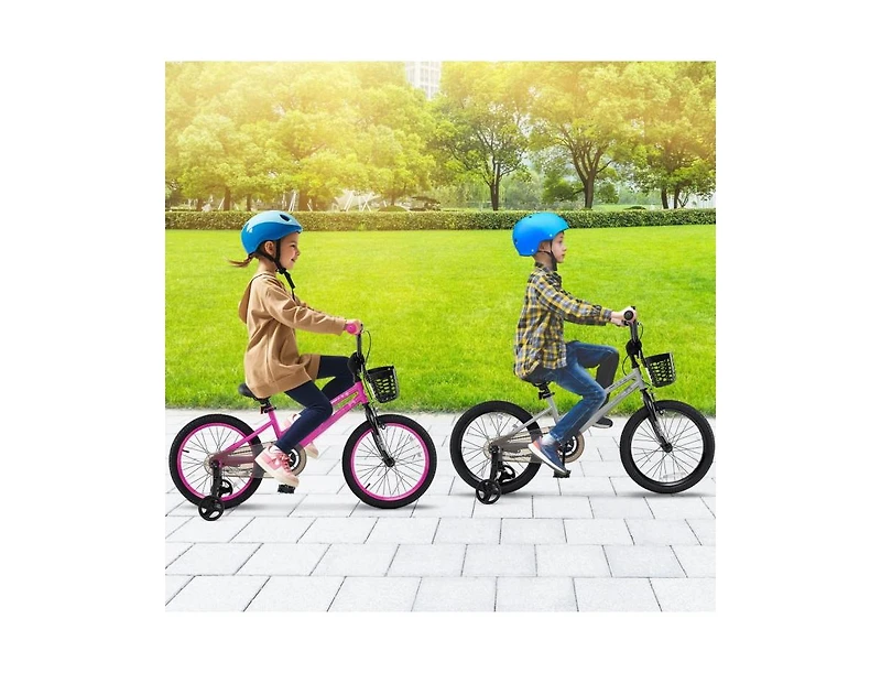 Inch Kids Bike Adjustable with Transparent Chain Cover for Ages 4