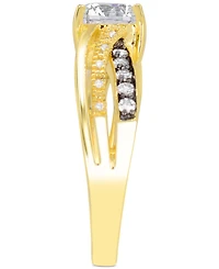 Lab-Grown Ruby (2 ct. t.w.) & Diamond Accent Swirl Ring 14k Gold-Plated Sterling Silver