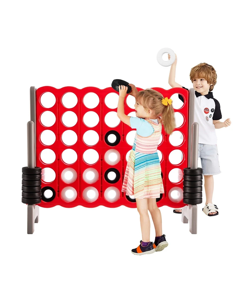 Akiudex 3.5 Feet Tall Jumbo 4-to-Score Giant Game Set with 42 Jumbo Rings