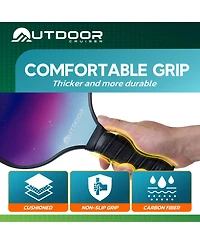 Outdoor Cruiser Pickleball Paddle Set – Usapa Approved, Premium Fiberglass Paddles with Lightweight Shock-Absorbing Grip, Includes 2 Rackets, 4
