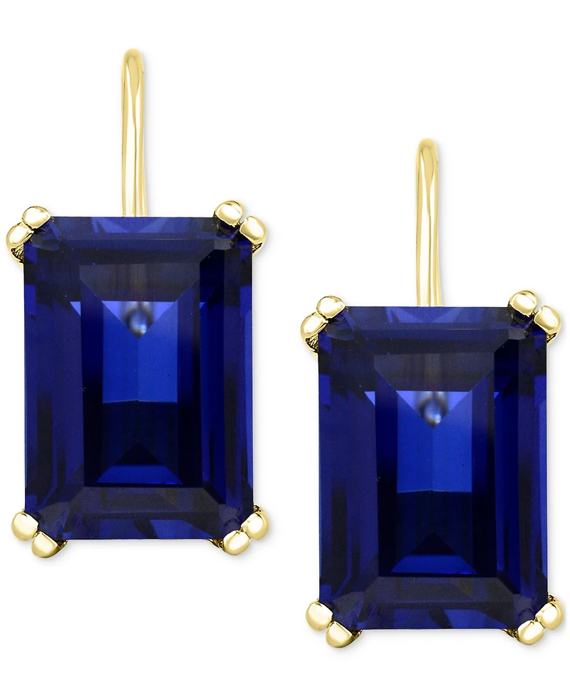 Onyx Leverback Hoop Earrings 14k Gold-Plated Sterling Silver