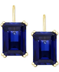Onyx Leverback Hoop Earrings 14k Gold-Plated Sterling Silver