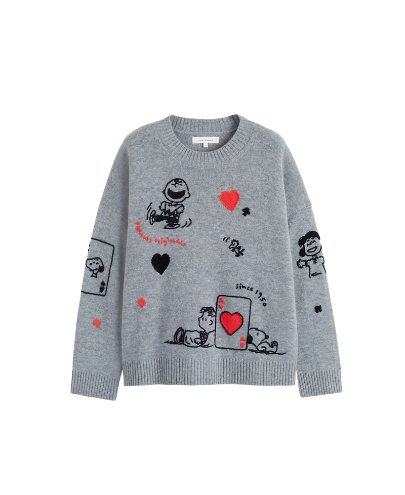 Chinti & Parker Women's Wool Cashmere Charlie's Poker Pals Sweater