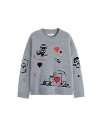 Chinti & Parker Women's Wool Cashmere Charlie's Poker Pals Sweater