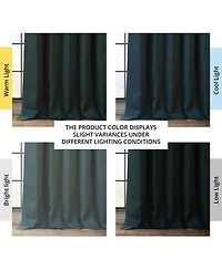 Half Price Drapes Textured Faux Linen Room Darkening Curtain